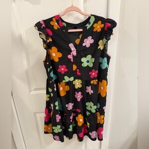 SHEIN 2XL black dress with flowers